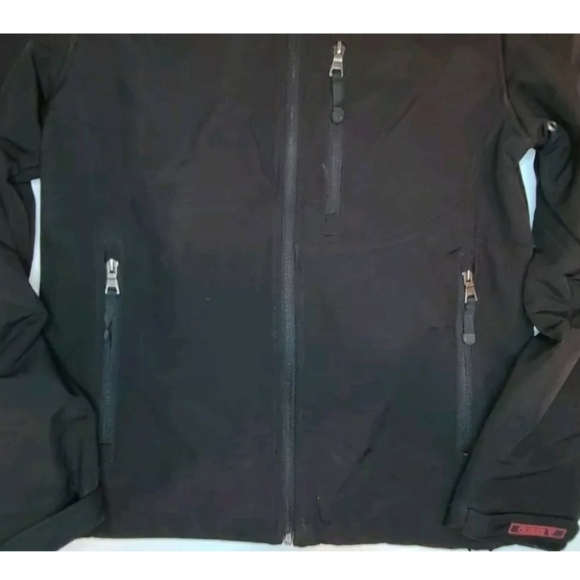 Guess Soft Shell Nylon Jacket Women's Size Small Black Windbreaker Full Zip Mock - Picture 12 of 13